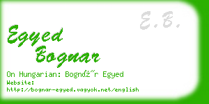 egyed bognar business card